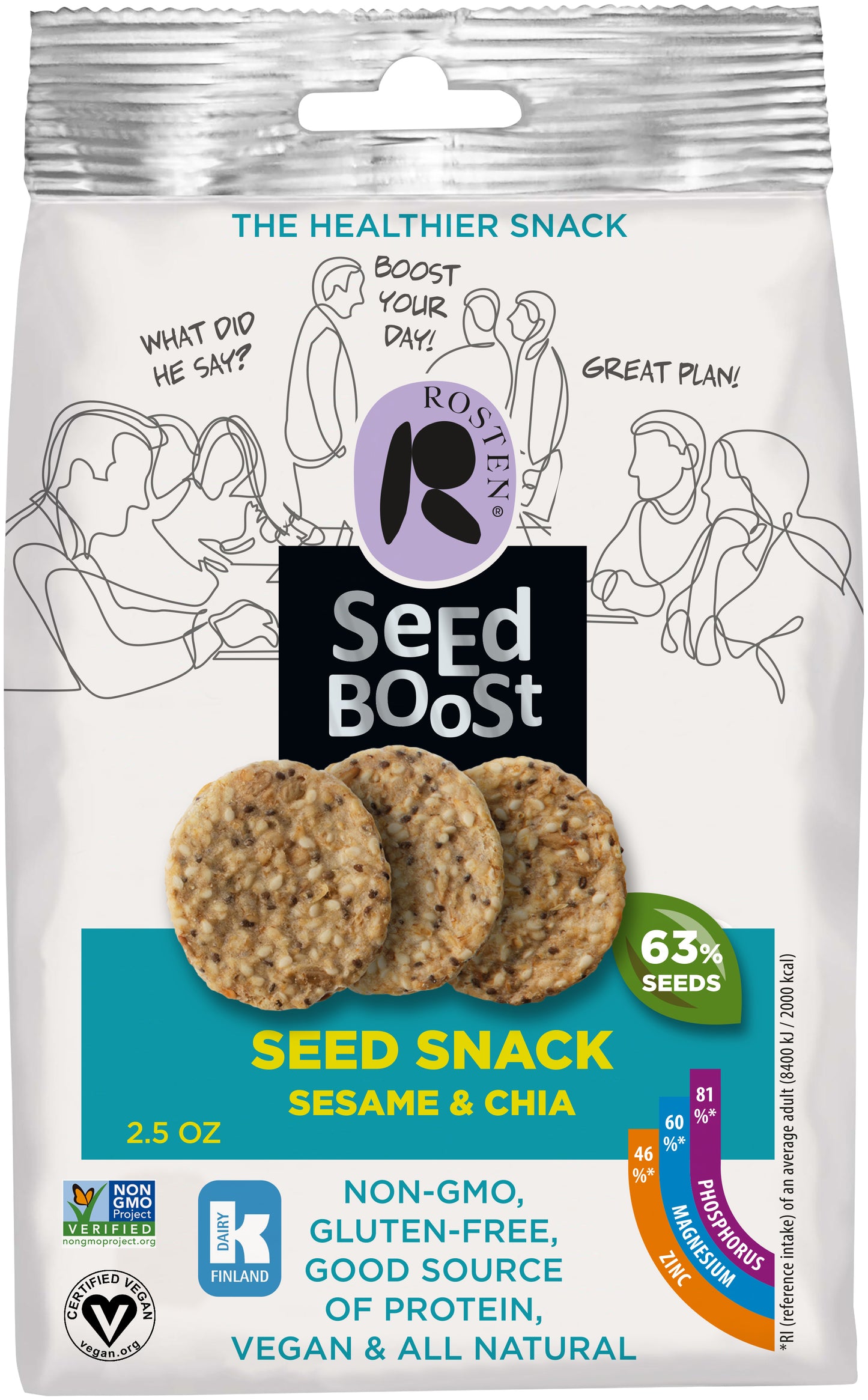 Seedboost Sesame-Chia seed snack 2,5 oz